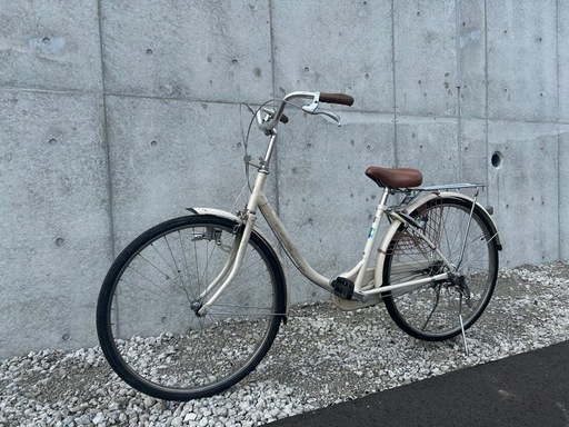 R30　ブリヂストン EB60U B8K エブリッジ EBRIDE 26インチ 自転車　クリーム色系　学生さん ママチャリ お買い物 現状