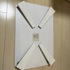 折りたたみローテーブル　ホワイトの画像