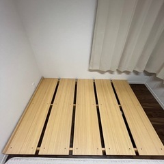 ダブルベッド ベッドフレーム すのこの画像