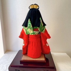 【引き取り限定】ガラスケース入り市松人形（高さ55cm）レトロ 和装人形 の画像