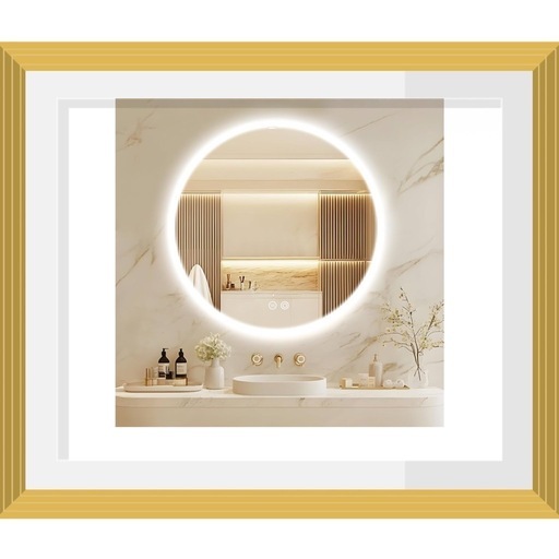 LED鏡 壁掛け 丸 ウォールミラー 化粧鏡 照明付き 防水 くもり止め 洗面台 洗面鏡 壁掛け led 洗面台鏡 照明 曇り止め ドレッサー 洗面所 トイレ