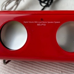 JASTTIX MS-P10 レッド ステレオミニスピーカーの画像