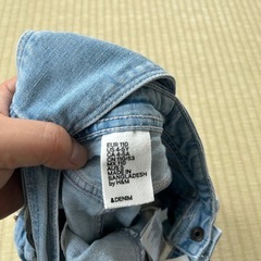 子供服 デニム オーバーオール 女の子 ハートの画像