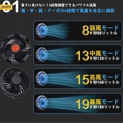 ファン付き 空調ベスト ファン付きベスト 15800mAh ネイビー ベストの画像