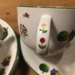 値下！中古★コーヒーカップ&ソーサー5客セット ボセジュール by Dessin Musee 絵変りの画像