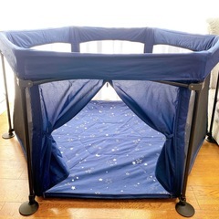 【値下交渉可‼️】便利＆簡単！洗える折り畳みベビーサークルの画像
