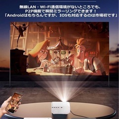 【新品未使用】4K プロジェクター 小型 WiFi不要 ミラーリング 家庭用 20000LMの画像