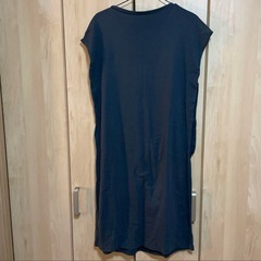 マタニティーワンピース 授乳口付きMサイズ ブルー ストライプの画像