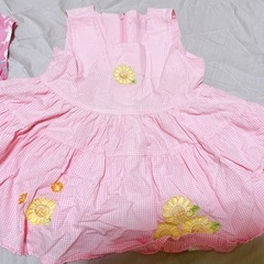 花柄 夏 ワンピース2枚セット 女の子 ベビー 90の画像