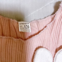 女の子 ベビー うさぎのワンピドレス 120cmの画像
