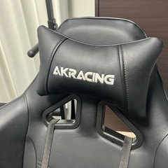 AKRACING ゲーミングチェア デスクチェア 勉強机 勉強椅子 学習机 学習椅子 ブラック 黒 OVERTURE 高耐久PUレザー 180度リクライニングの画像