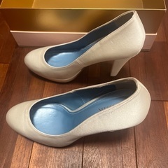 ベニル　37 24cm  24.5cm ウェディングシューズ　BENIR パンプス　12cmヒールの画像