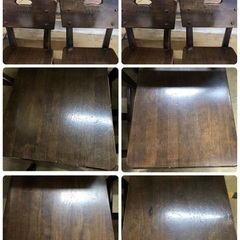 ダイニング５点セット Karimoku カリモク ルスティックシリーズ  used レアの画像