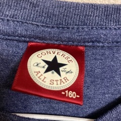 CONVERSE ネイビー Tシャツ刺繍ロゴ　サイズ160の画像