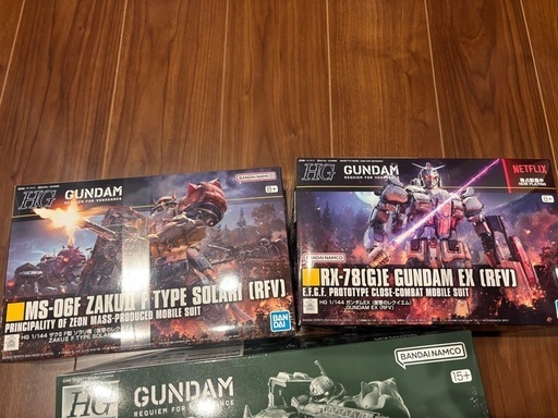 未開封　未組立　3個セット HG 復讐のレクイエム　ガンダムex  ザクⅡ プレミアムバンダイ