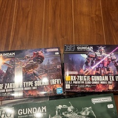 未開封　未組立　3個セット HG 復讐のレクイエム　ガンダムex  ザクⅡ プレミアムバンダイの画像