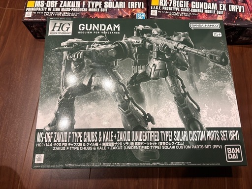 未開封　未組立　3個セット HG 復讐のレクイエム　ガンダムex  ザクⅡ プレミアムバンダイ
