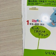 陰山メソッド　1年　たったこれだけプリントの画像