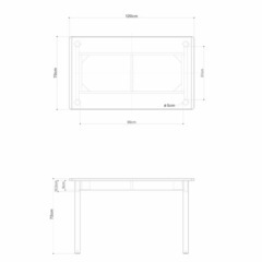 無印良品 ダイニングテーブル 椅子2脚 の画像