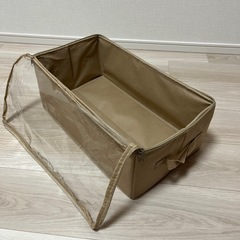 【取引中】スリーコインズ　透明フタつき　収納ケース　3つセット　3coins 　衣装ケース　不織布 の画像