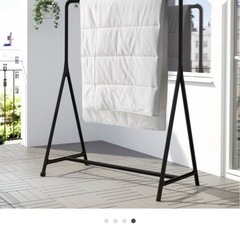 IKEA TURBO トゥルボー ハンガーラック, 室内/屋外用/ブラック, 117x59 cmの画像