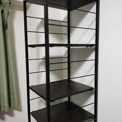 【最終値下げ】棚4段カゴ2段 隙間収納ラックの画像