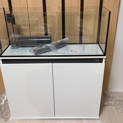 【新品】オーバーフロー水槽セット  900×300×360㎜　ホワイトの画像