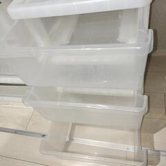 クリアプラスチック　収納ボックス　チェスト　セットの画像