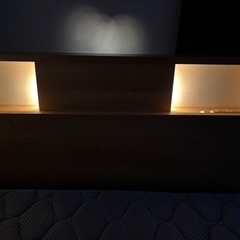 木製ベッド　マットレス付の画像
