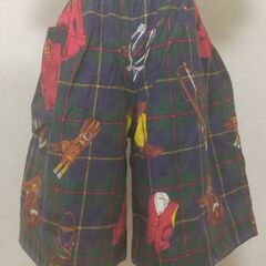 ハーフパンツ　短パン　緑×ファッションの画像