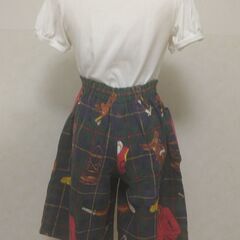 ハーフパンツ　短パン　緑×ファッションの画像