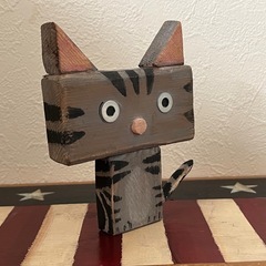 ハンドメイド猫オブジェの画像