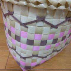 手作りPPバンドの籠の画像