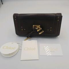 クロエ　Chloe　パディントン　長財布　南京錠　レザー　ブラウンの画像