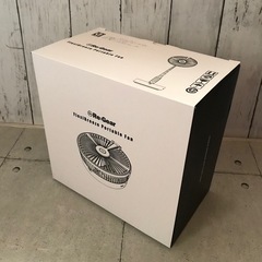 新品　Re:Gear 扇風機 DCモーター 小型 4段階 風量調節 折りたたみ 充電式 卓上 首振り タイマー コードレス 静か 静音 リモコン付の画像