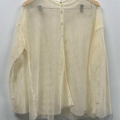 メッシュカットソー　XL ナチュラル　長袖の画像