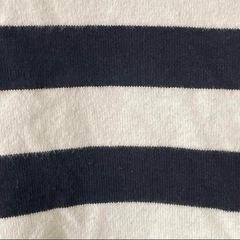 【ユニクロ】カットソー　ドロップショルダー　綿100%　ボーダー　黒　白　Lの画像