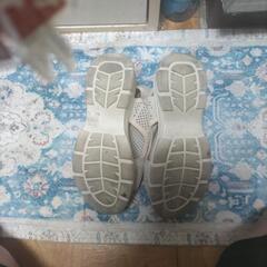 サンダル  白  ホワイト厚底の画像