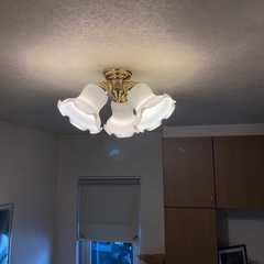 レトロ　花の形の照明の画像