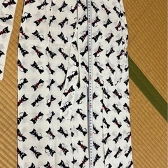 黒猫模様の浴衣　黄色いつけ帯の画像
