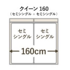マットレス付きクィーンサイズコンセント付きベットの画像