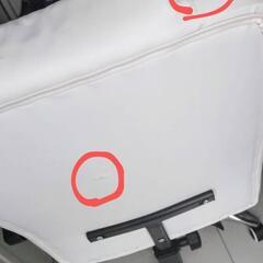 オフィスチェア　椅子　伸縮可能のオットマン　高さ調節機能　ゲーミングチェア　ホワイトの画像