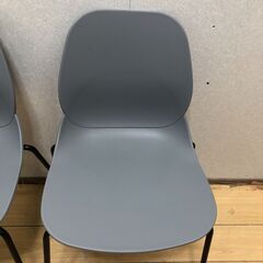 Francfranc フランフラン レアーレ チェア グレー スタッキングチェア 2客セット　【糸島市内 送料無料】88201-2-010の画像