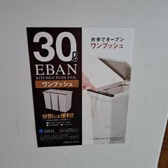 ゴミ箱 ごみ箱 おしゃれ ダストボックス スライド 清潔 シンプル ふた付き ゴミ分別 コンパクト 日本製 新生活 スライドペール 30L　ワンプマッシュ　EBAN　アスベルの画像