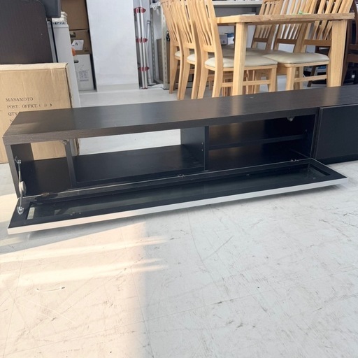 【超美品‼️】定価79,800円♪ 日本製 ジェネラルシェイプ 210cm幅ローボード テレビ台 リビング収納家具 オーク材ダークブラウン♪