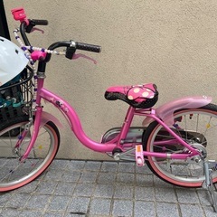 ミニーマウス子供用自転車18インチの画像