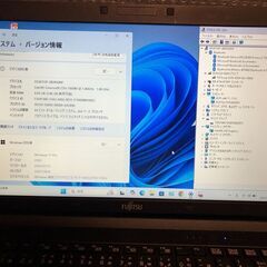大画面15.6インチ液晶搭載　LIFEBOOK　A553/H・FMVA06003・Win11Pro＋オフィス・デュアルコア Cel-1000M／6GB／750GBの画像