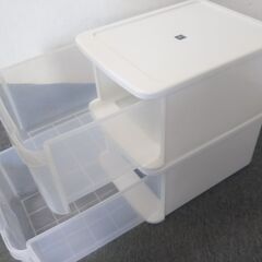 ◎ C ワンセルフ Oneself 衣装ケース おまとめ2点 幅32×奥行41×高さ21㎝ 収納ケース 全体的に薄い傷ややあり  の画像
