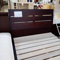 リユースのサカイ太田店★ジモティ割あり★  シングルベッド ブラウン H86×D199×W101 クリーニング済み OJ10123の画像