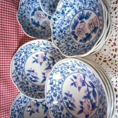 ②美品【花唐草】中鉢6個＋小鉢6個の画像